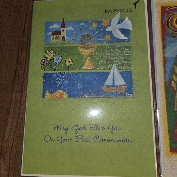 Papyrus First Communion and Confirmation Cards Crafted In Switzerland Dove - Picture 2 of 5